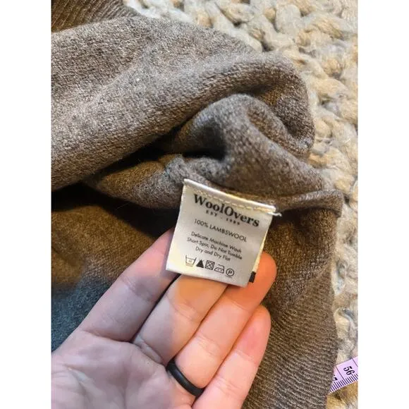 Woolovers crew sweater brown size xl