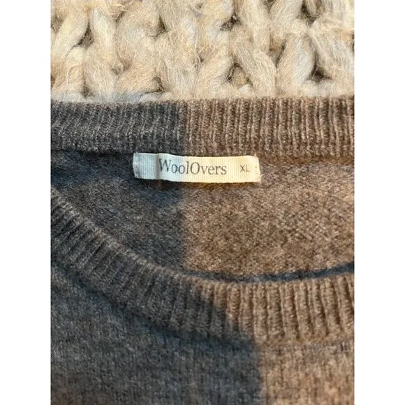 Woolovers crew sweater brown size xl