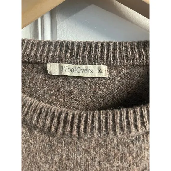 Woolovers crew sweater brown size xl