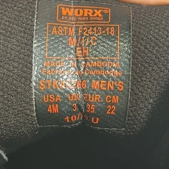 WORK Women’s Black Steel Toe Boots Size 4M