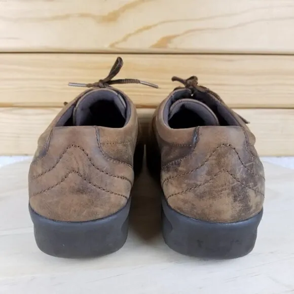 Worx by Red Wing 7.5M Brown Leather Lace-up Work Safety Oxford Shoes STYLE #5115