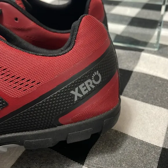 Xero Men's Mesa Trail II Hiking Shoes Size 12 Red Black Breathable Wide Toe Box