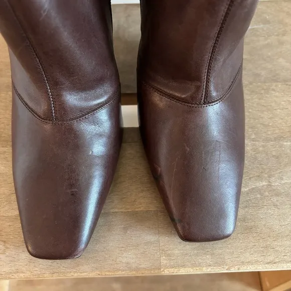 Yeezy Season 7 Leather Square Toe Boots in Brown Size 37 NEW