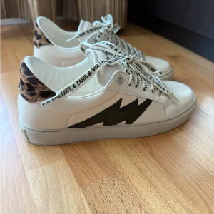 Zadig &amp; Voltaire Cream and Black Sneakers with Modern Design