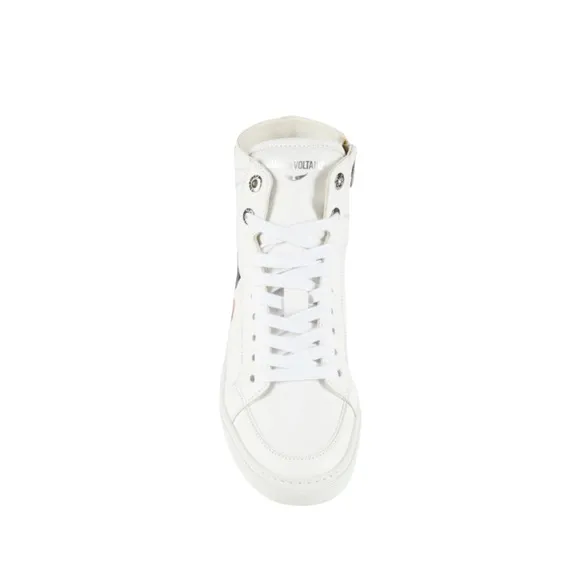 Zadig &amp; Voltaire White High Top ZV Heart Sneakers Size FR 37 or US 6 womens