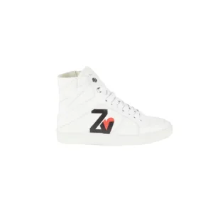 Zadig &amp; Voltaire White High Top ZV Heart Sneakers Size FR 37 or US 6 womens
