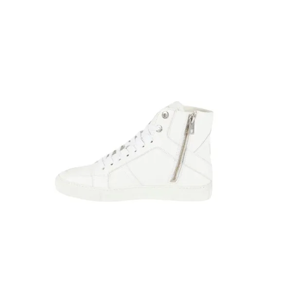 Zadig &amp; Voltaire White High Top ZV Heart Sneakers Size FR 37 or US 6 womens