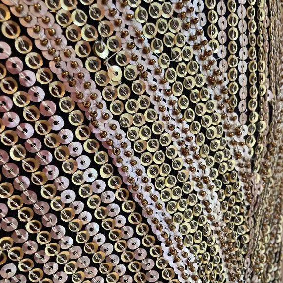 ZARA Art Deco Silver and Gold Sequin Pencil Skirt NWT