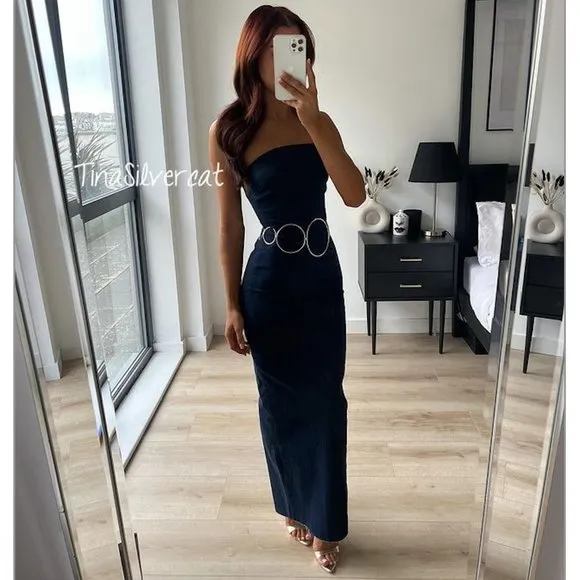 Zara Fitted ZW Denim Dress NW