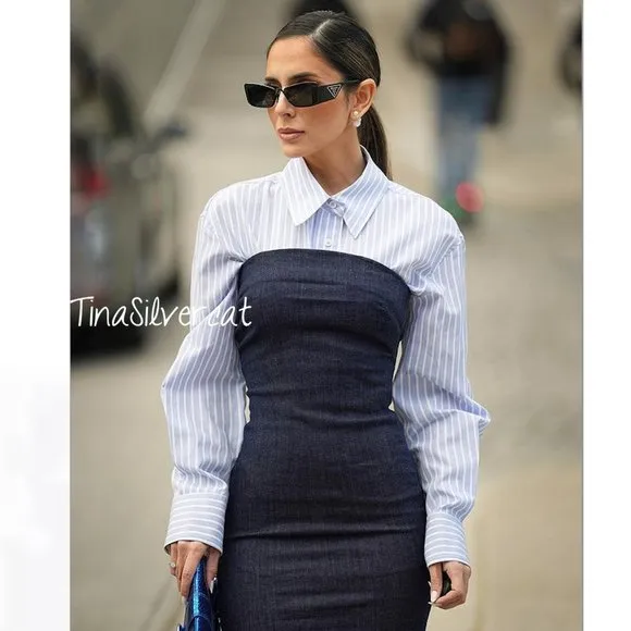 Zara Fitted ZW Denim Dress NW