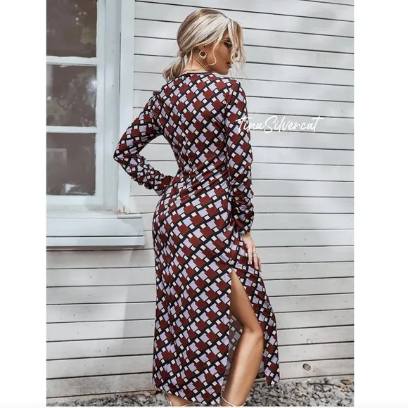 Zara Printed Midi Dress Sz S, L NWT