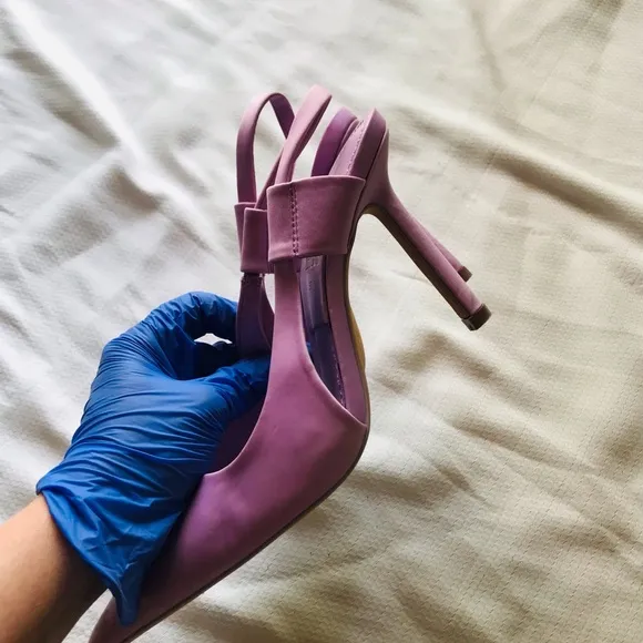 ZARA satin Slingback Heels