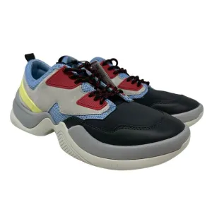 Zara Sneakers Womens 40 US 9 Chunky Multicolor Lace Up Blue Gray Red NEW