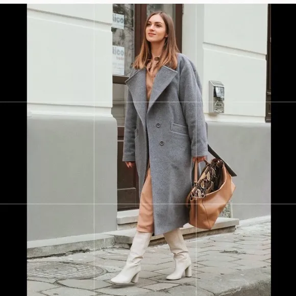 ZARA SQUARE TOE HIGH HEELED GENUINE LEATHER BOOTS