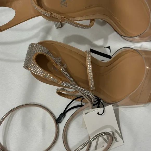 Zara Tan Strappy Sandals
