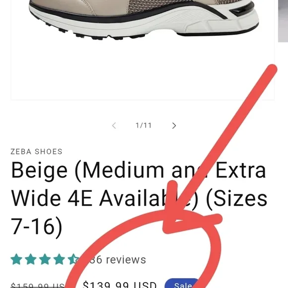 ZEBA Walking Shoes for Men size 8 BEIGE